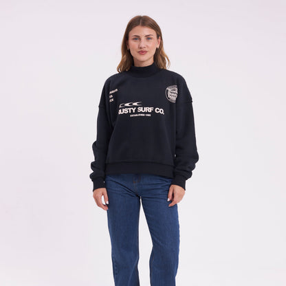 Buzo Rusty Miracle Relaxed Crew Ld Black