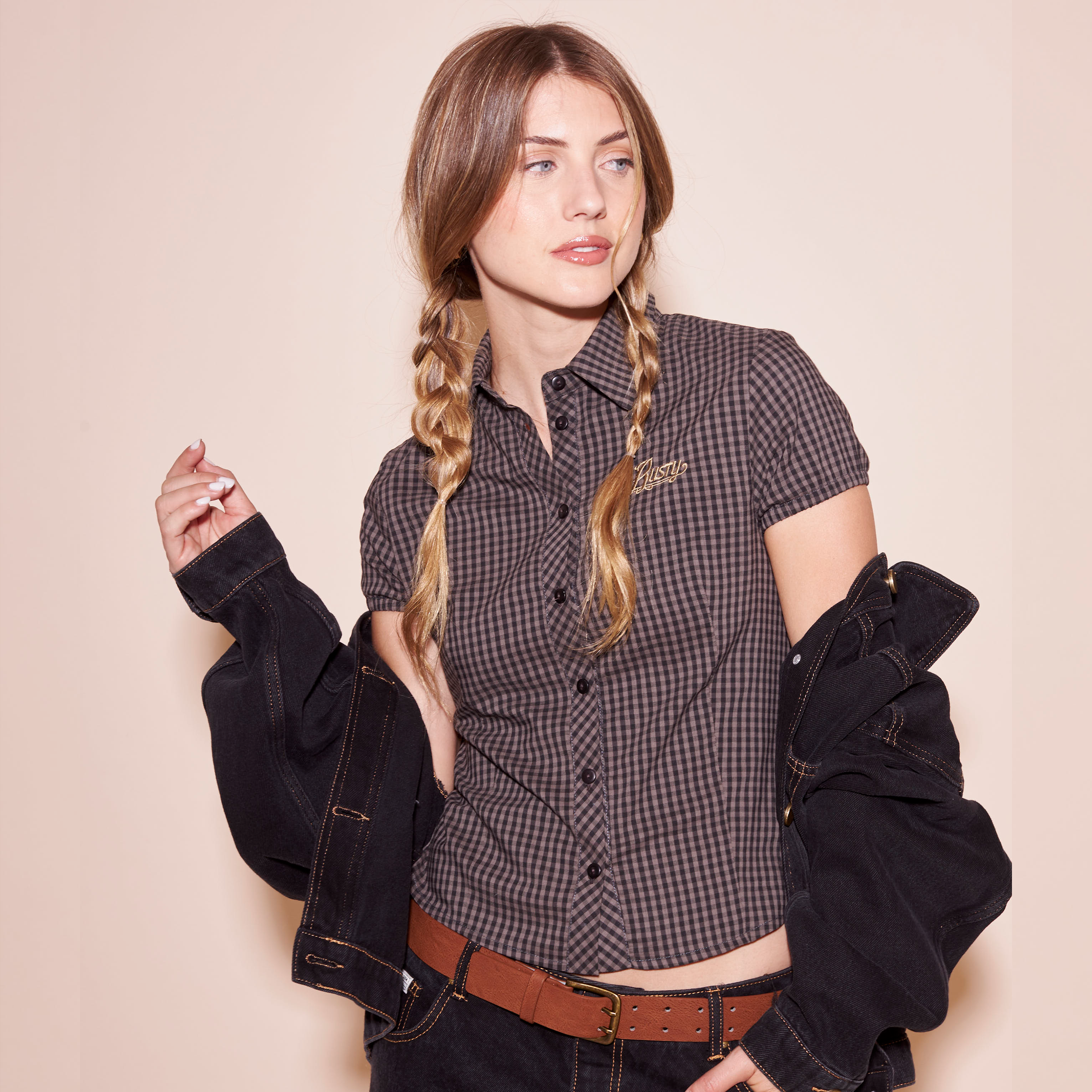 Camisa Mc Rusty Missy May Check Shirt Ld Chestnuit