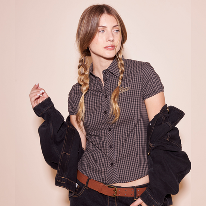 Camisa Mc Rusty Missy May Check Shirt Ld Chestnuit