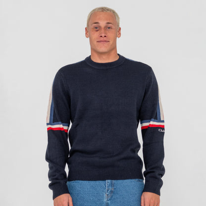 Buzo Rusty Moritz Knitted Crew Navy Blue