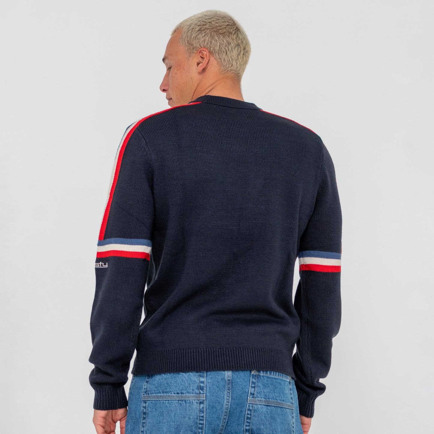 Buzo Rusty Moritz Knitted Crew Navy Blue