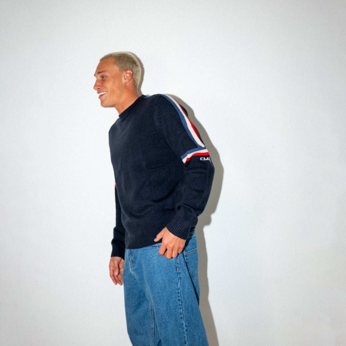 Buzo Rusty Moritz Knitted Crew Navy Blue