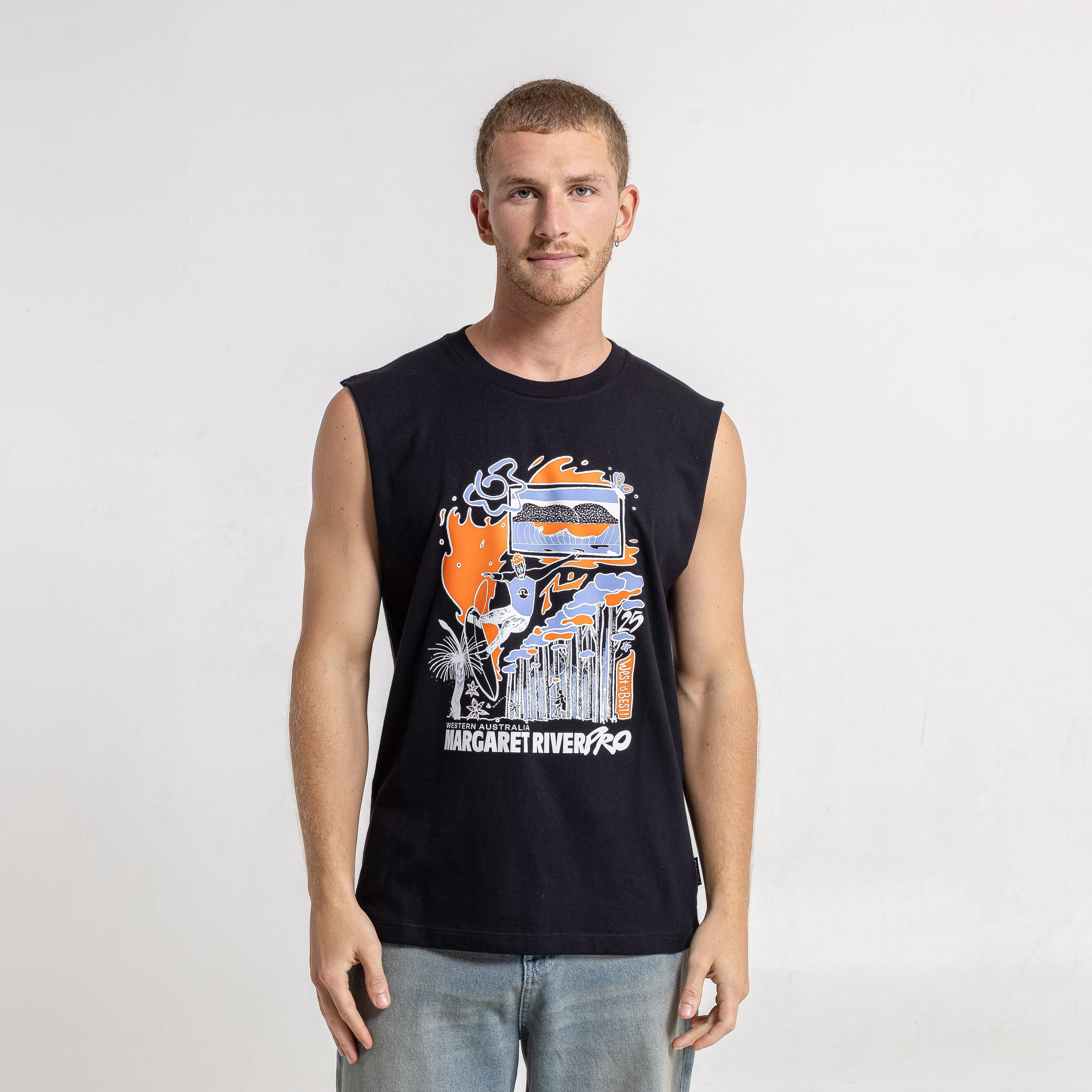 Musculosa Rusty Margaret River 25 Serie 2 Muscle Black