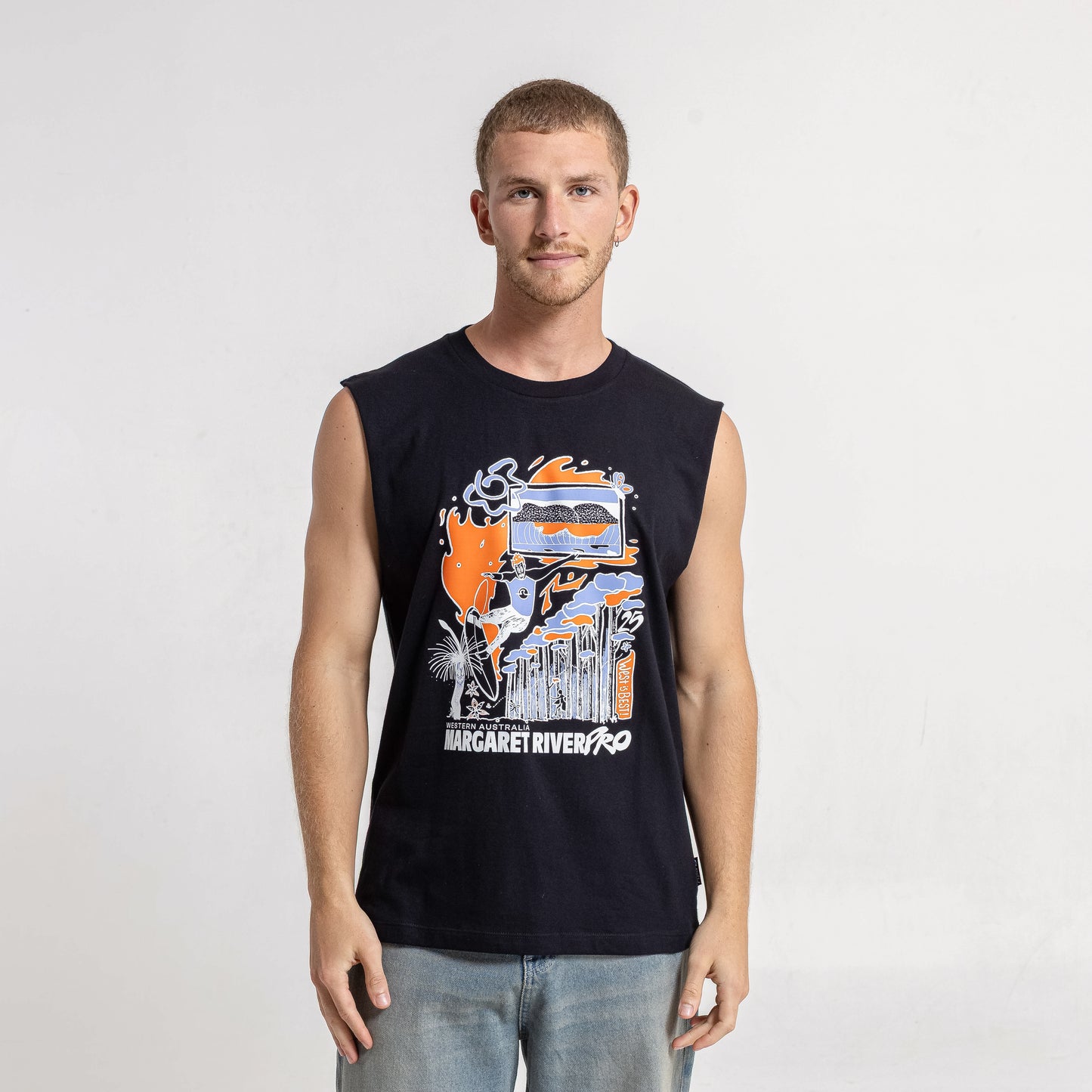 Musculosa Rusty Margaret River 25 Serie 2 Muscle Black