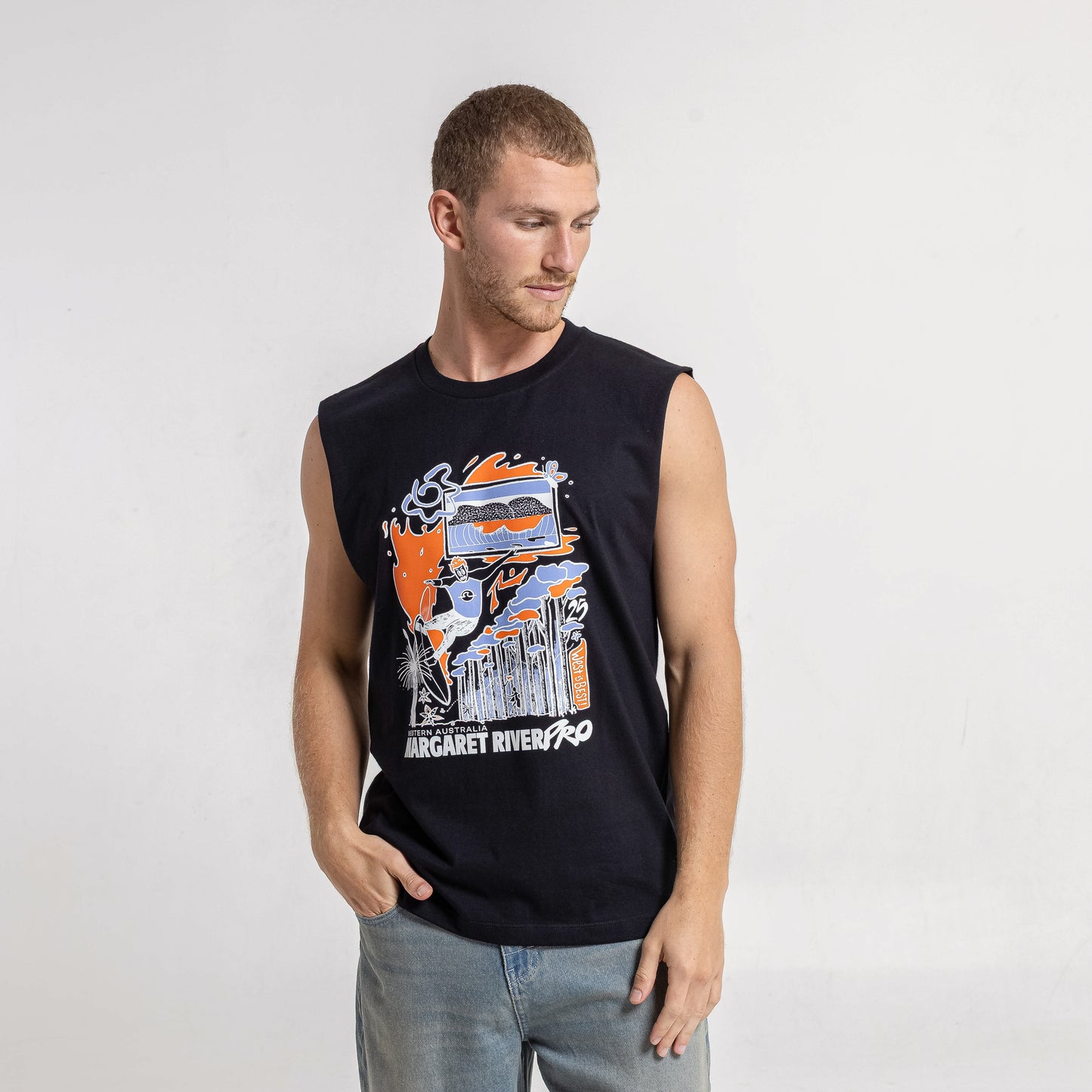 Musculosa Rusty Margaret River 25 Serie 2 Muscle Black