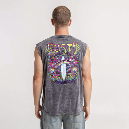 Musculosa Rusty Surf Frames Muscle Process Black