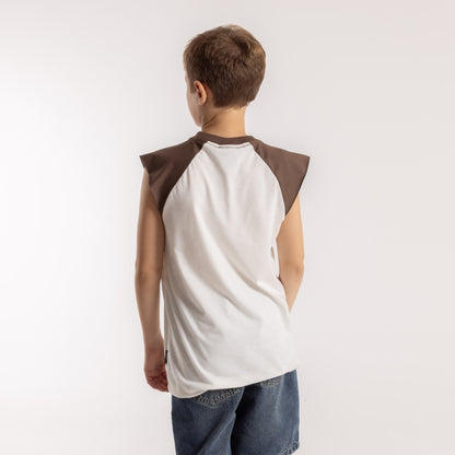 Musculosa Rusty Swagan New Muscle Jr Ecru/Pinecone