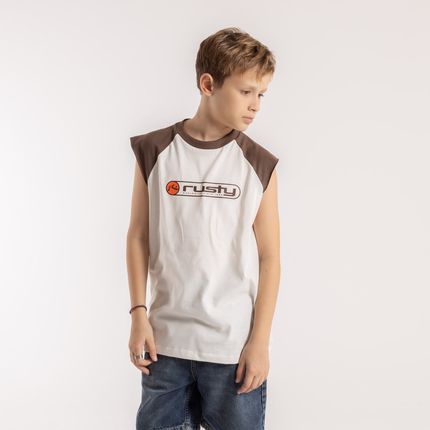 Musculosa Rusty Swagan New Muscle Jr Ecru/Pinecone