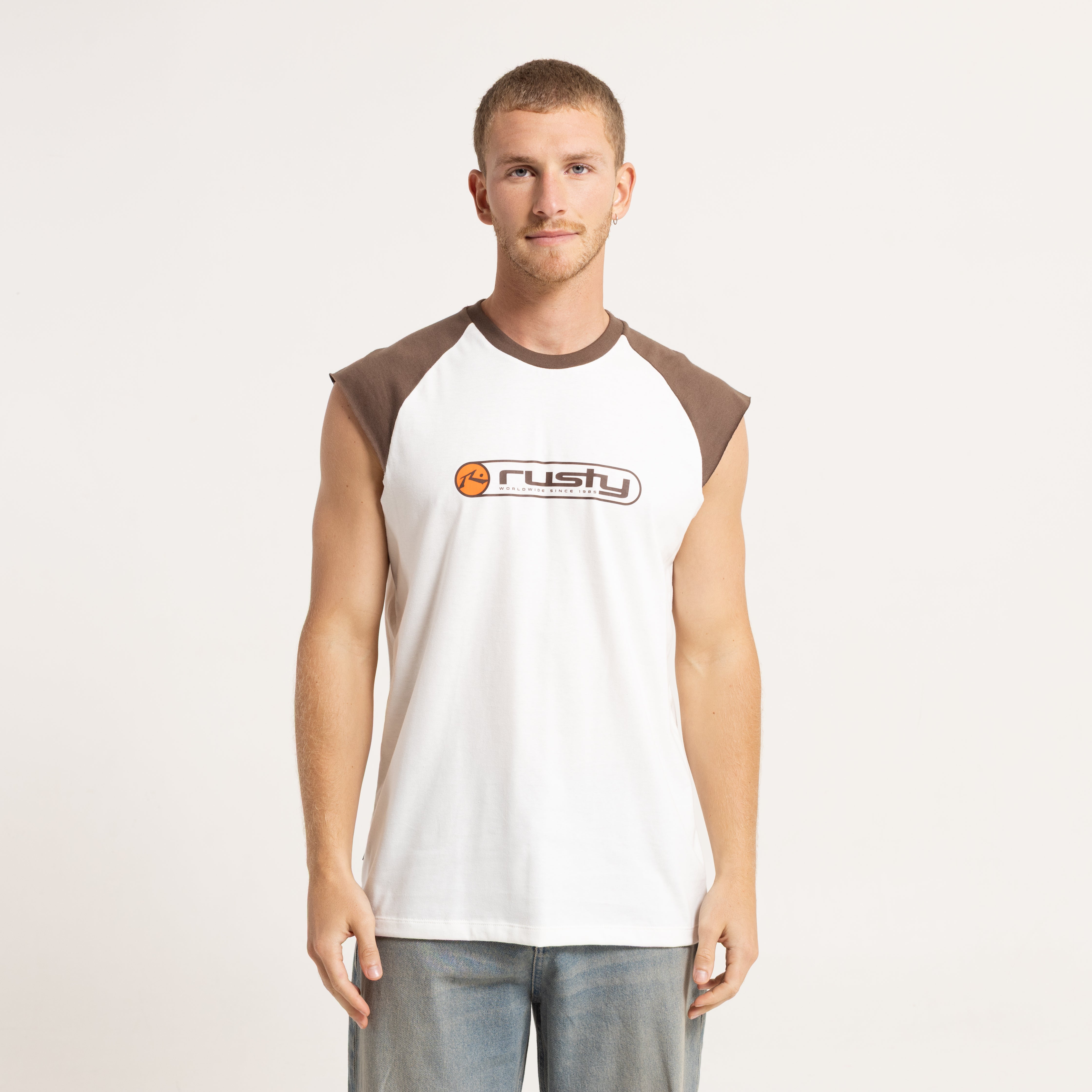 Musculosa Rusty Swagan New Muscle Ecru/Pinecone