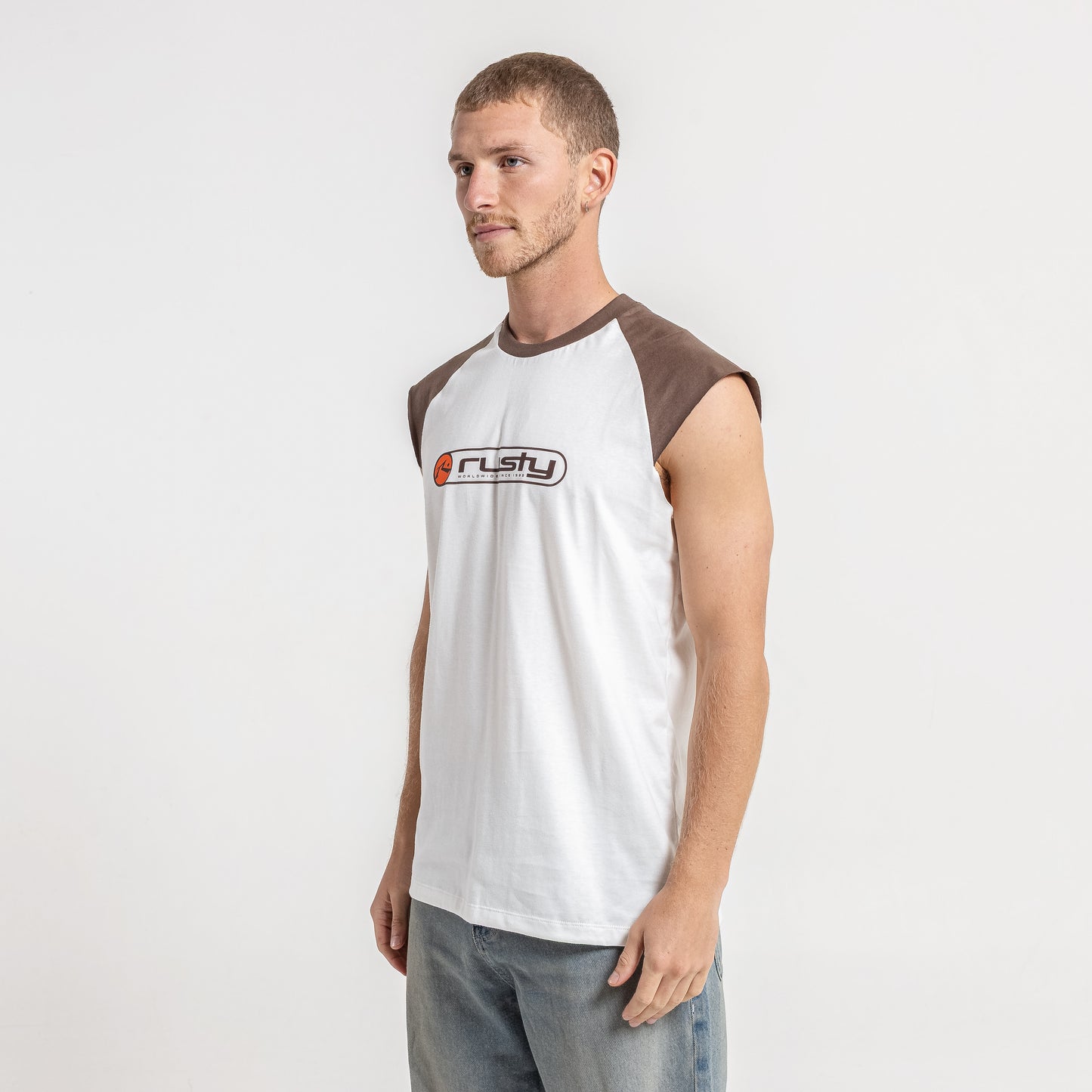 Musculosa Rusty Swagan New Muscle Ecru/Pinecone