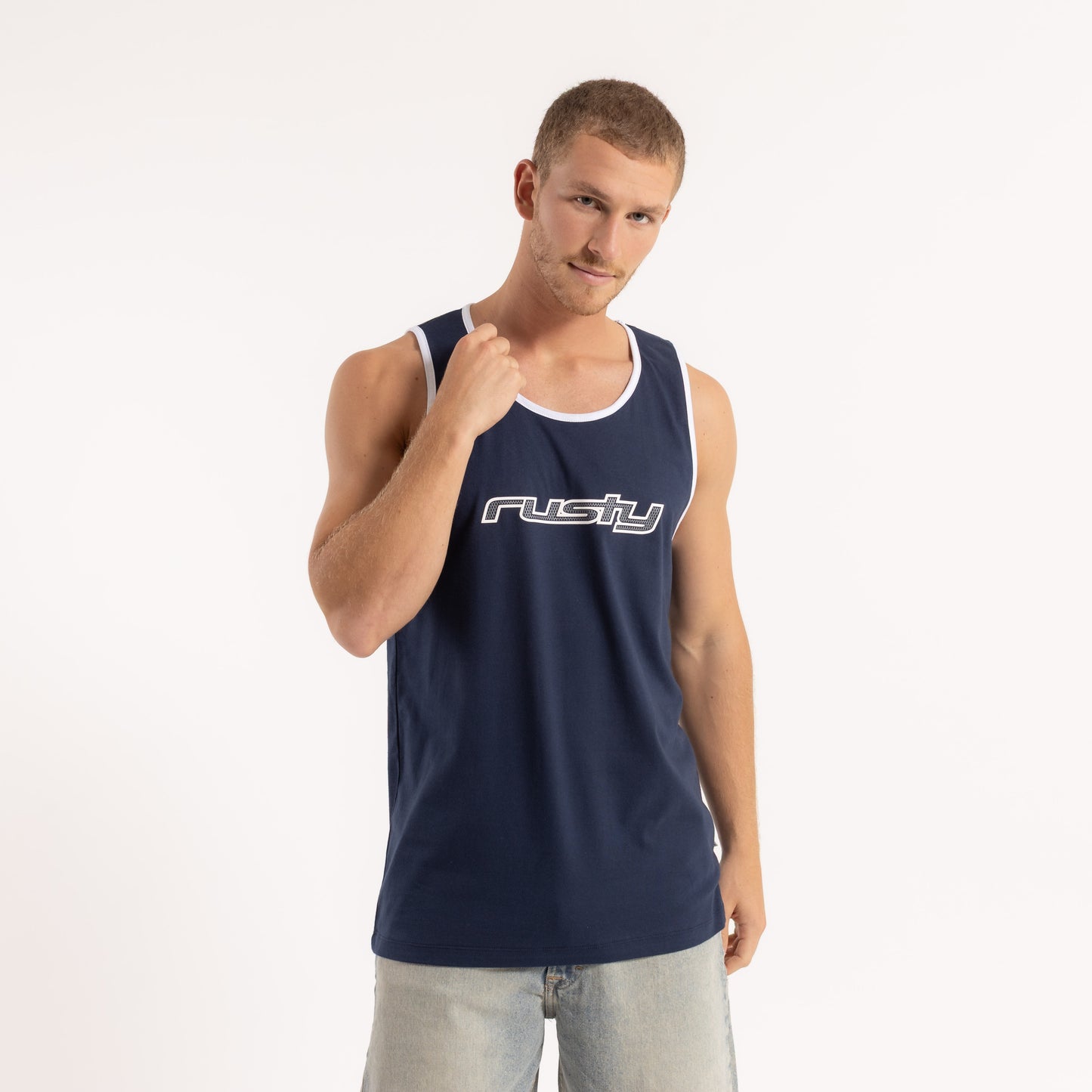 Musculosa Rusty Dead Ringer Tank Navy Blue