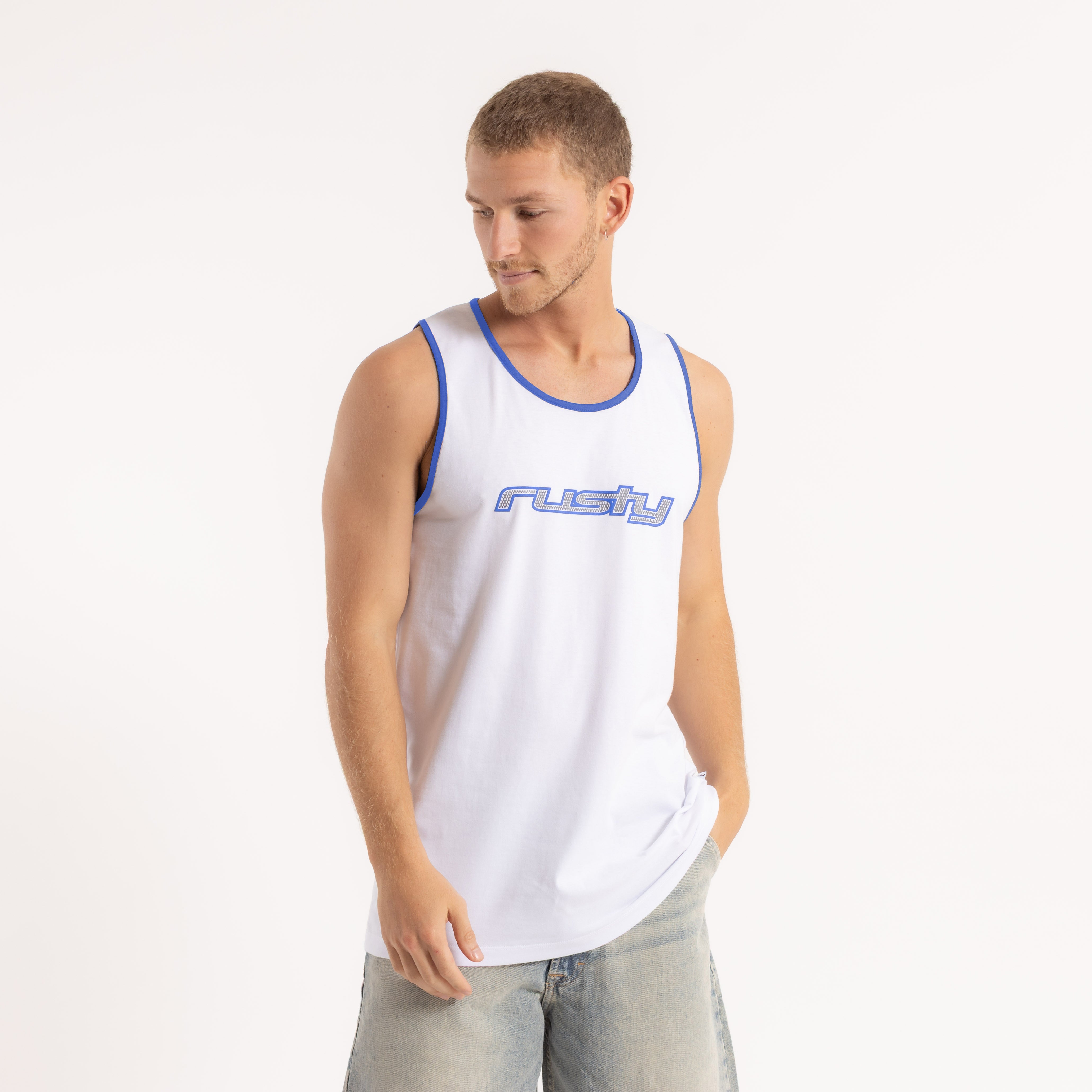 Musculosa Rusty Dead Ringer Tank White