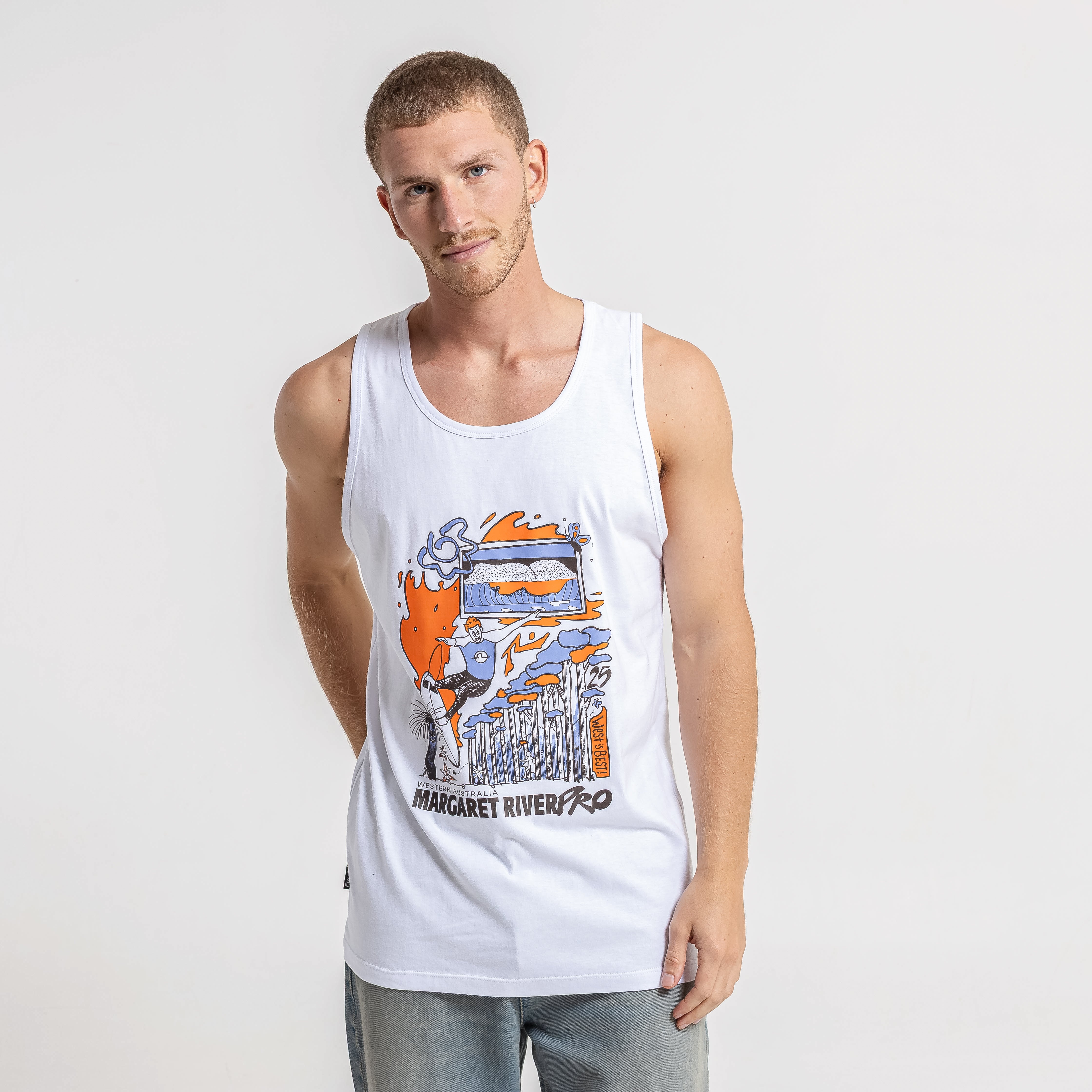 Musculosa Rusty Margaret River 25 Serie 2 Tank White