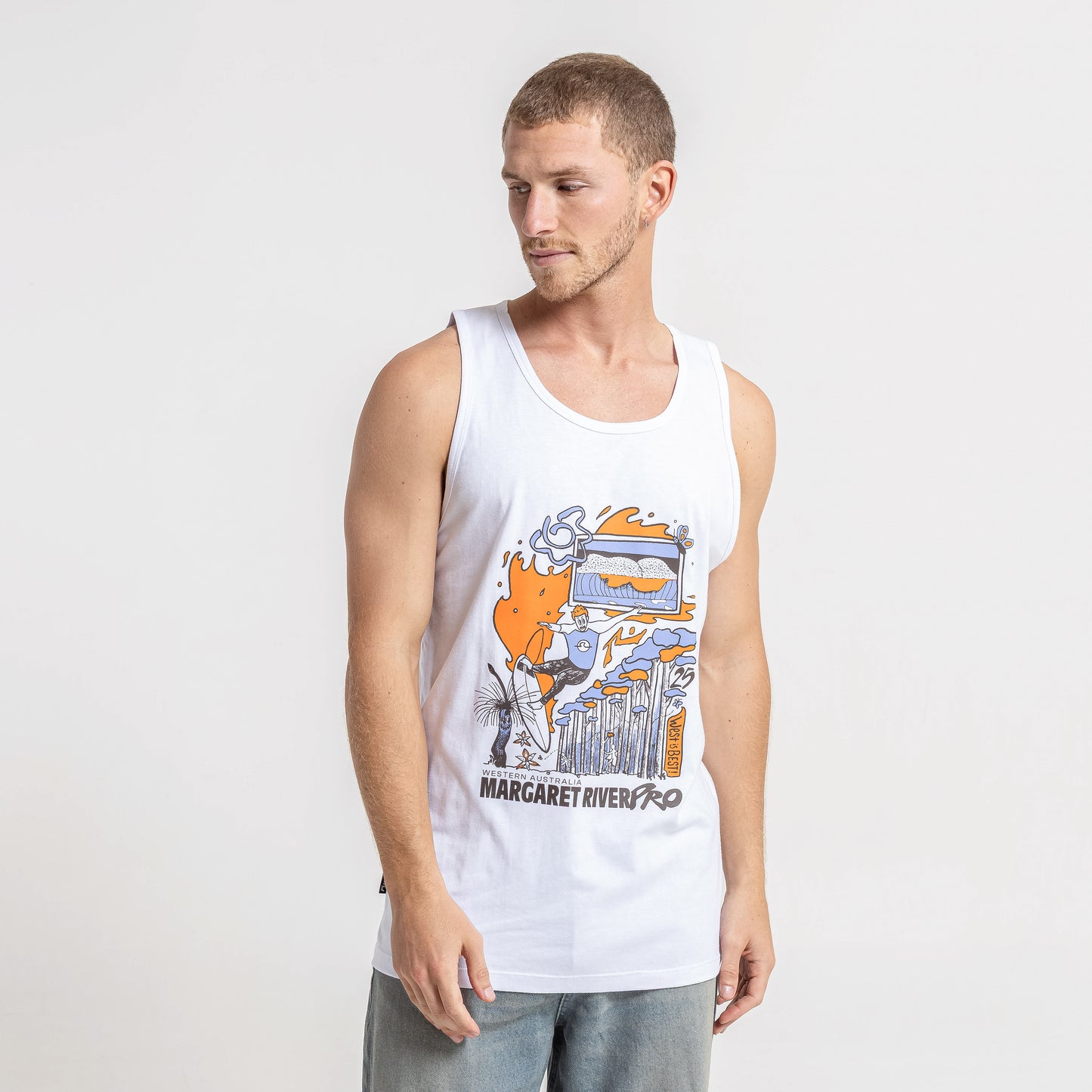 Musculosa Rusty Margaret River 25 Serie 2 Tank White