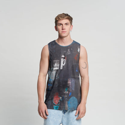 Musculosa Rusty Slave To The Wave Tank Fullprint