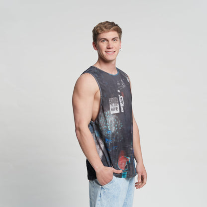 Musculosa Rusty Slave To The Wave Tank Fullprint