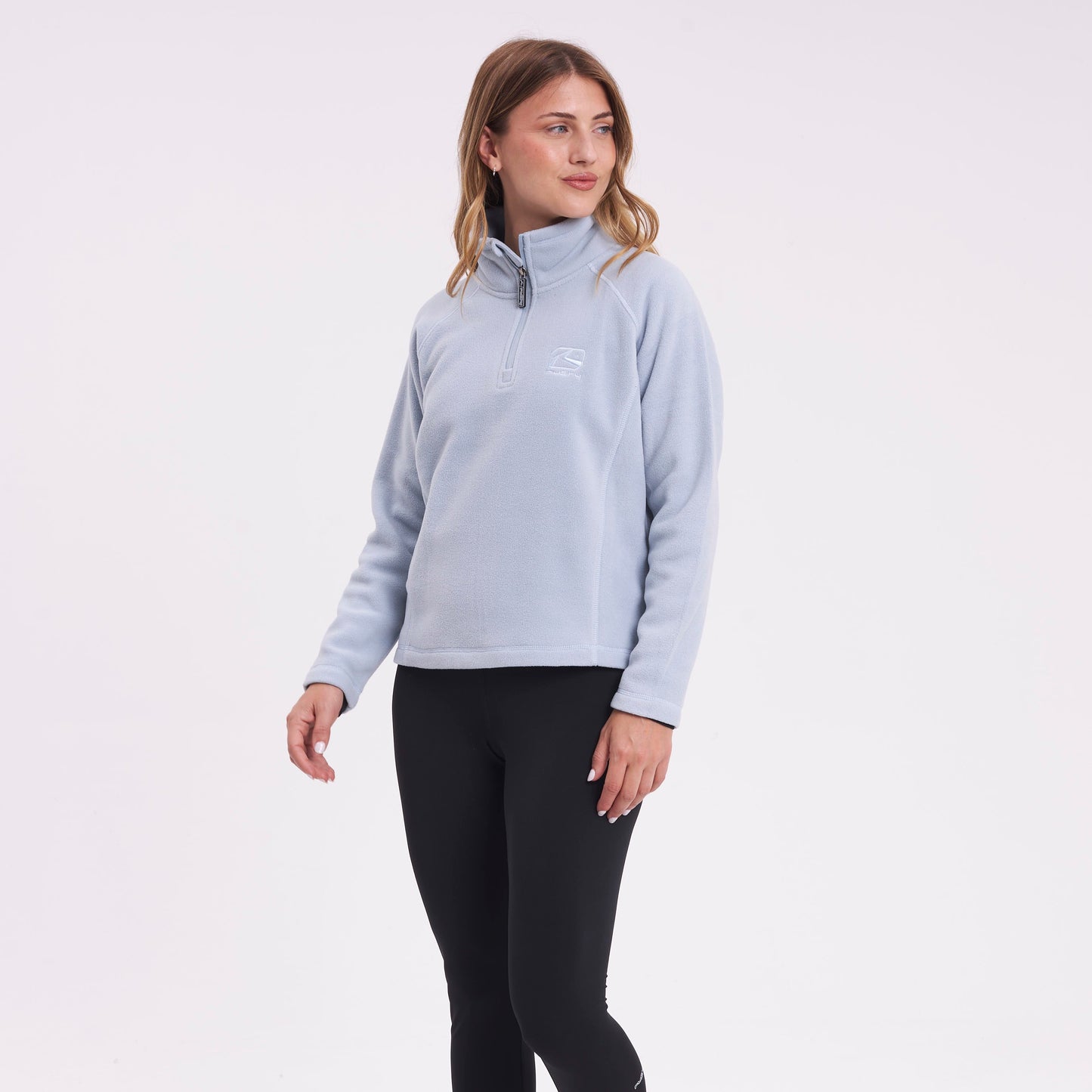 Polar Rusty Mystic Half Zip Neck Polar Fleece Ld Grey Ice