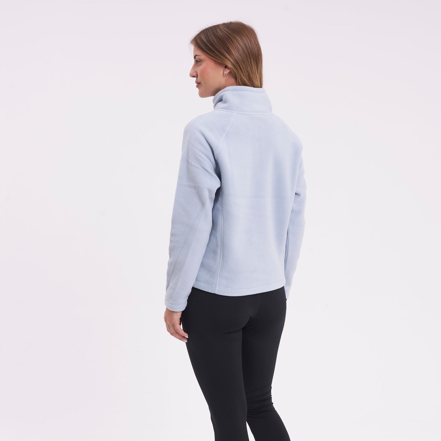 Polar Rusty Mystic Half Zip Neck Polar Fleece Ld Grey Ice
