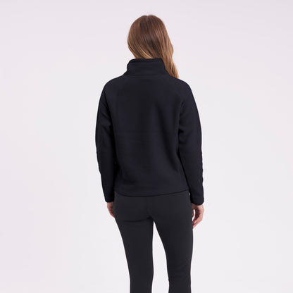 Polar Rusty Mystic Half Zip Neck Polar Fleece Ld Black