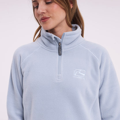 Polar Rusty Mystic Half Zip Neck Polar Fleece Ld Grey Ice