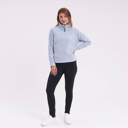 Polar Rusty Mystic Half Zip Neck Polar Fleece Ld Grey Ice