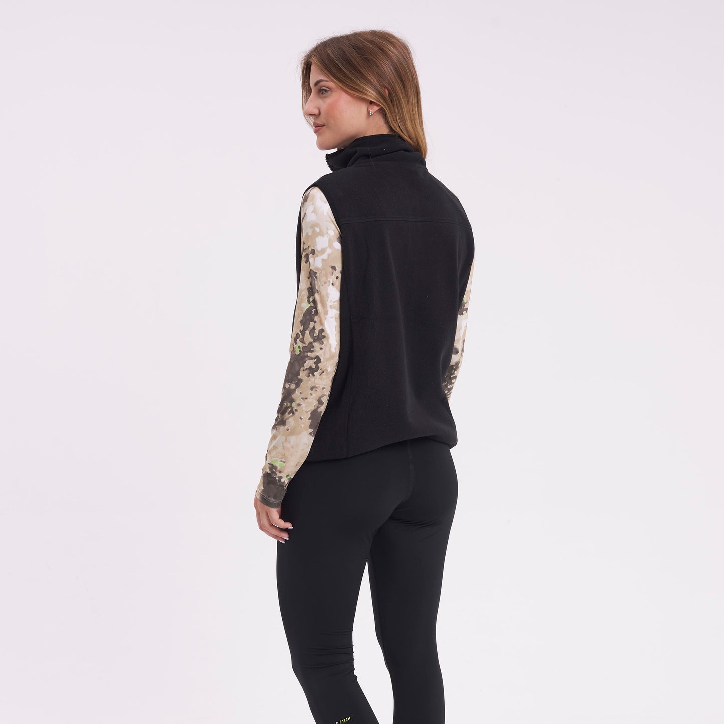 Polar Rusty Mystic Zip Polar Fleece Vest Ld Black