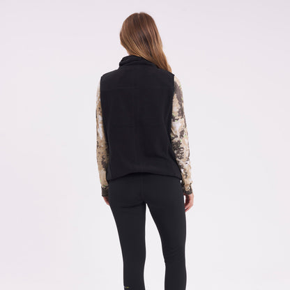 Polar Rusty Mystic Zip Polar Fleece Vest Ld Black