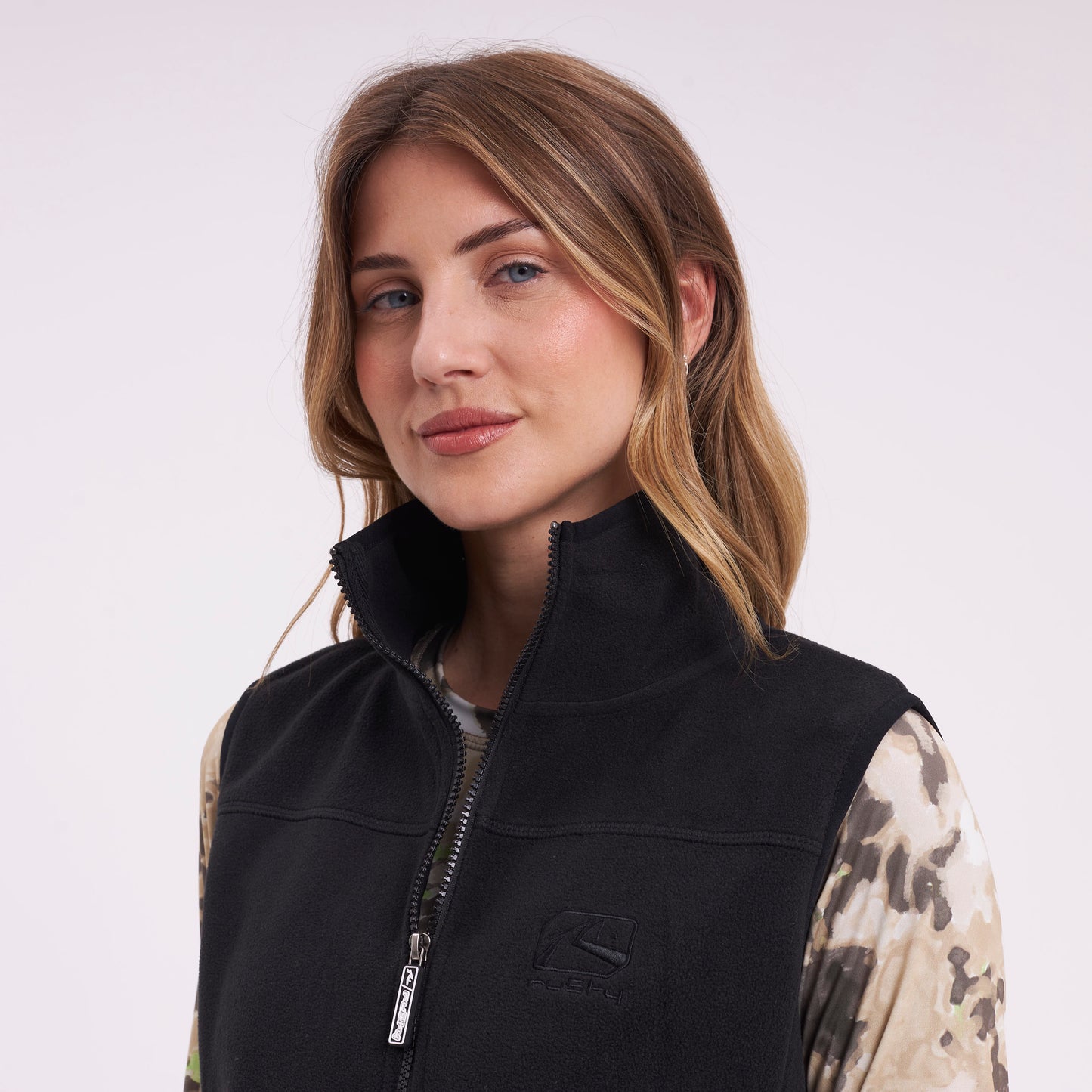 Polar Rusty Mystic Zip Polar Fleece Vest Ld Black