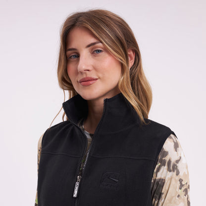 Polar Rusty Mystic Zip Polar Fleece Vest Ld Black