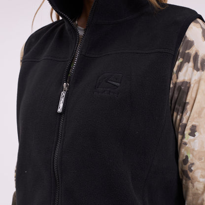 Polar Rusty Mystic Zip Polar Fleece Vest Ld Black