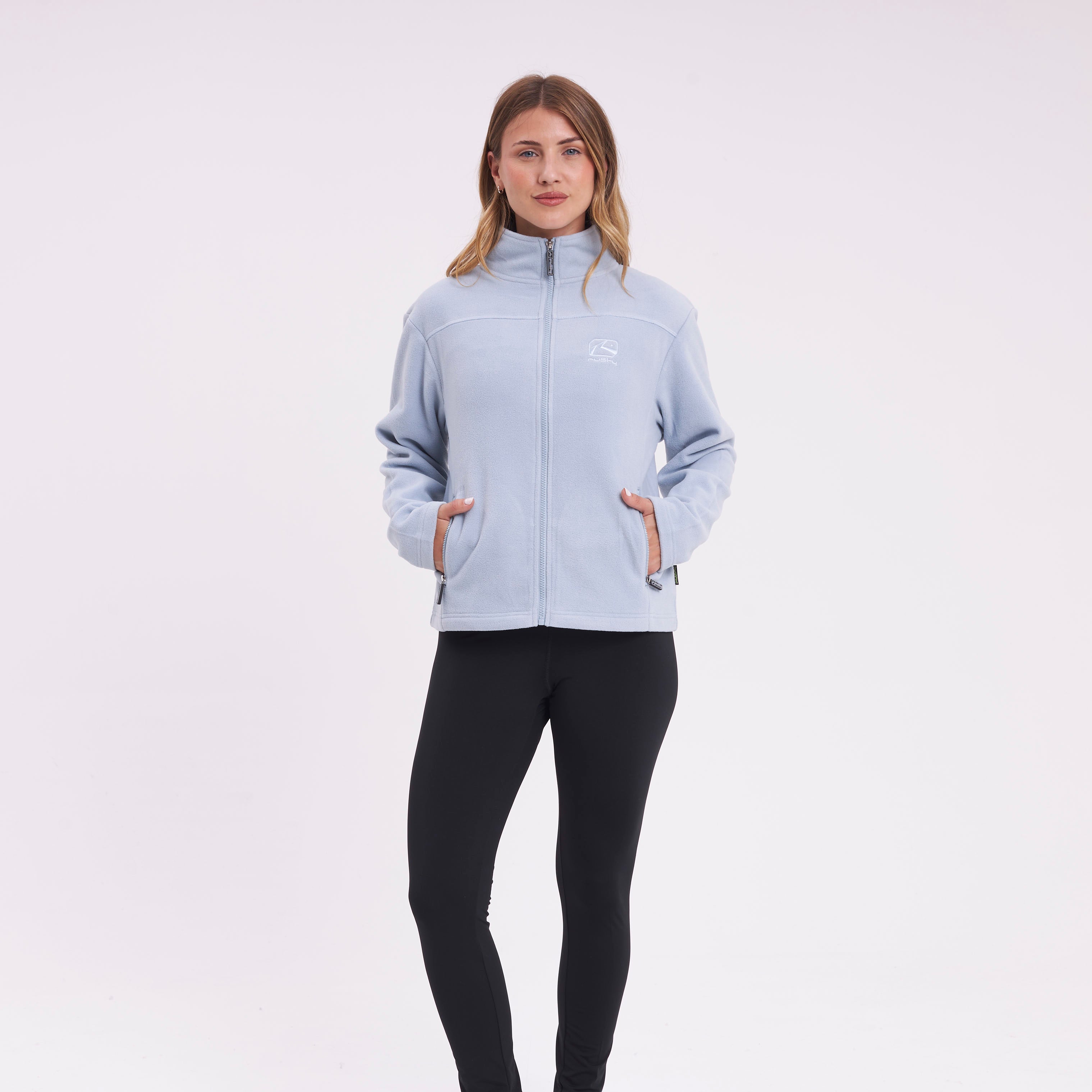 Polar Rusty Mystic Zip Through Polar Fleece Ld Grey Ice
