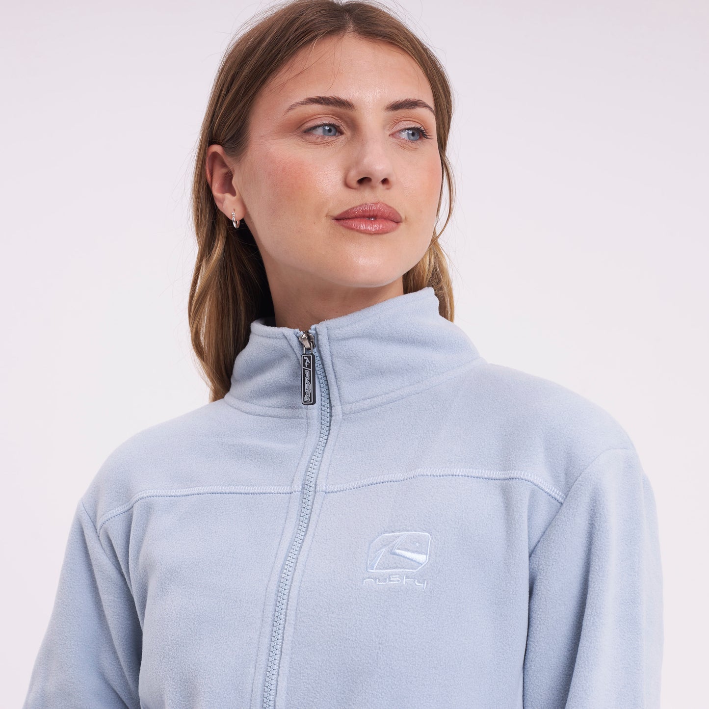 Polar Rusty Mystic Zip Through Polar Fleece Ld Grey Ice
