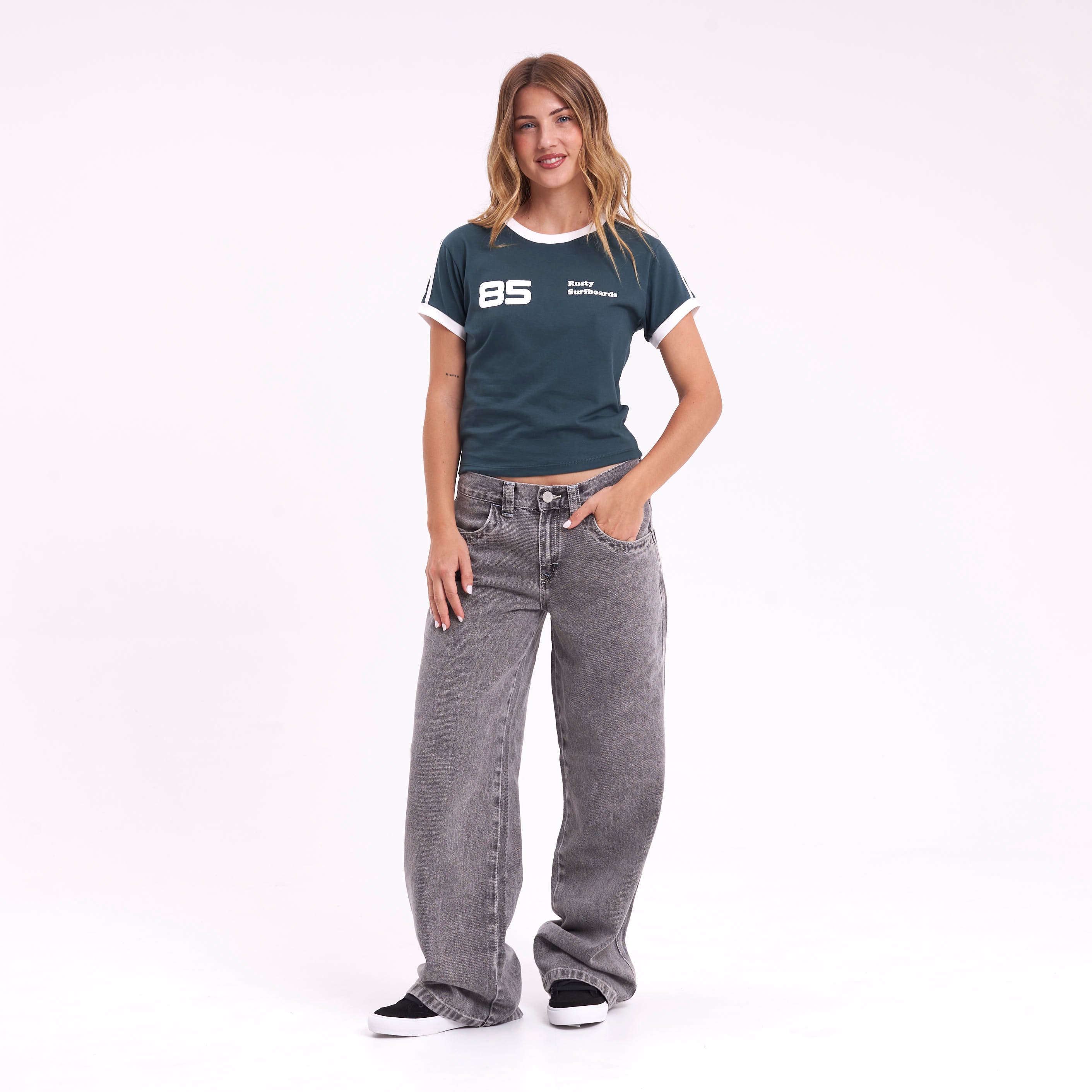 Remera Mc Rusty Nello Ringer Mini Tee Ld Green Gables