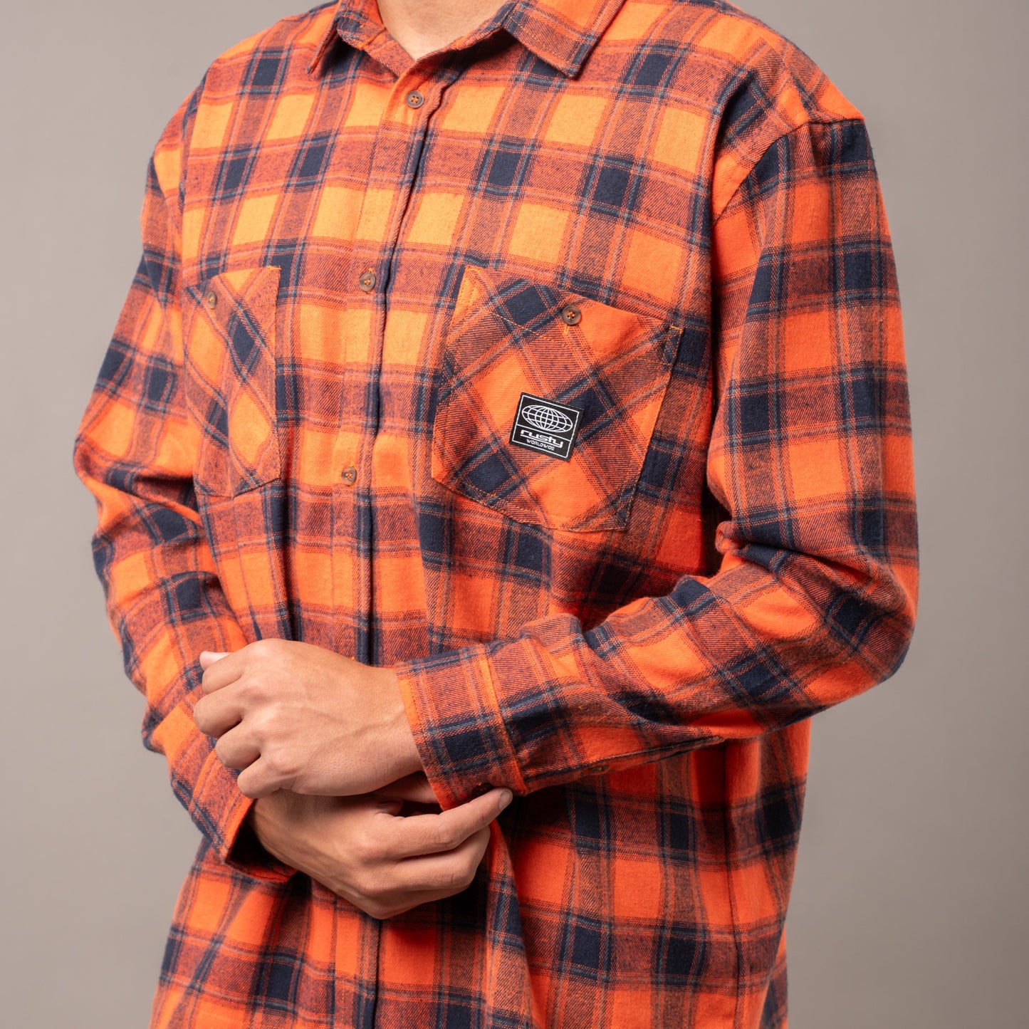 Camisa Ml Rusty Neon Dreams R2K Long Sleeve Shirt* Persimmon Orange