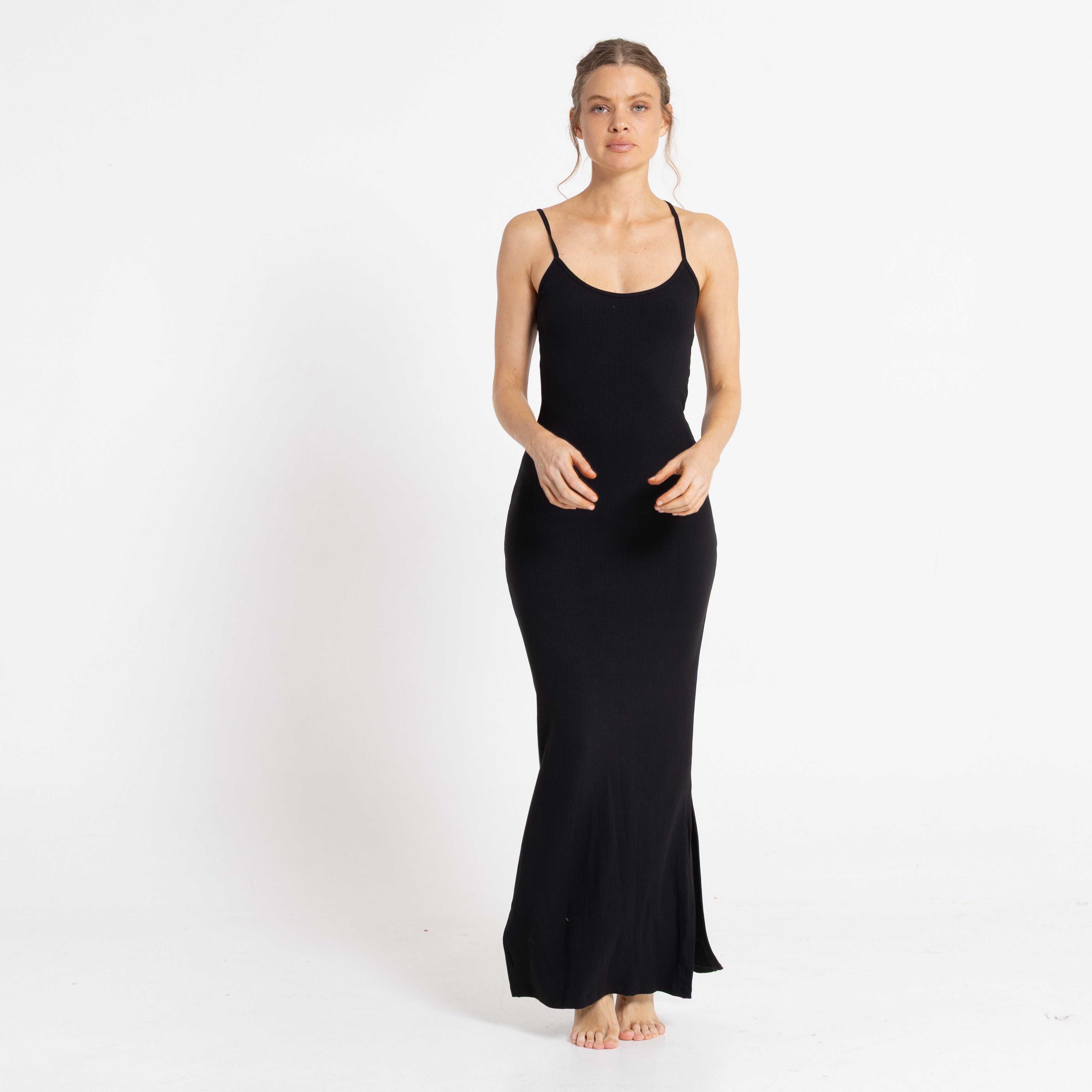 Vestido Rusty Nicky Slip Maxi Dress Ld Black