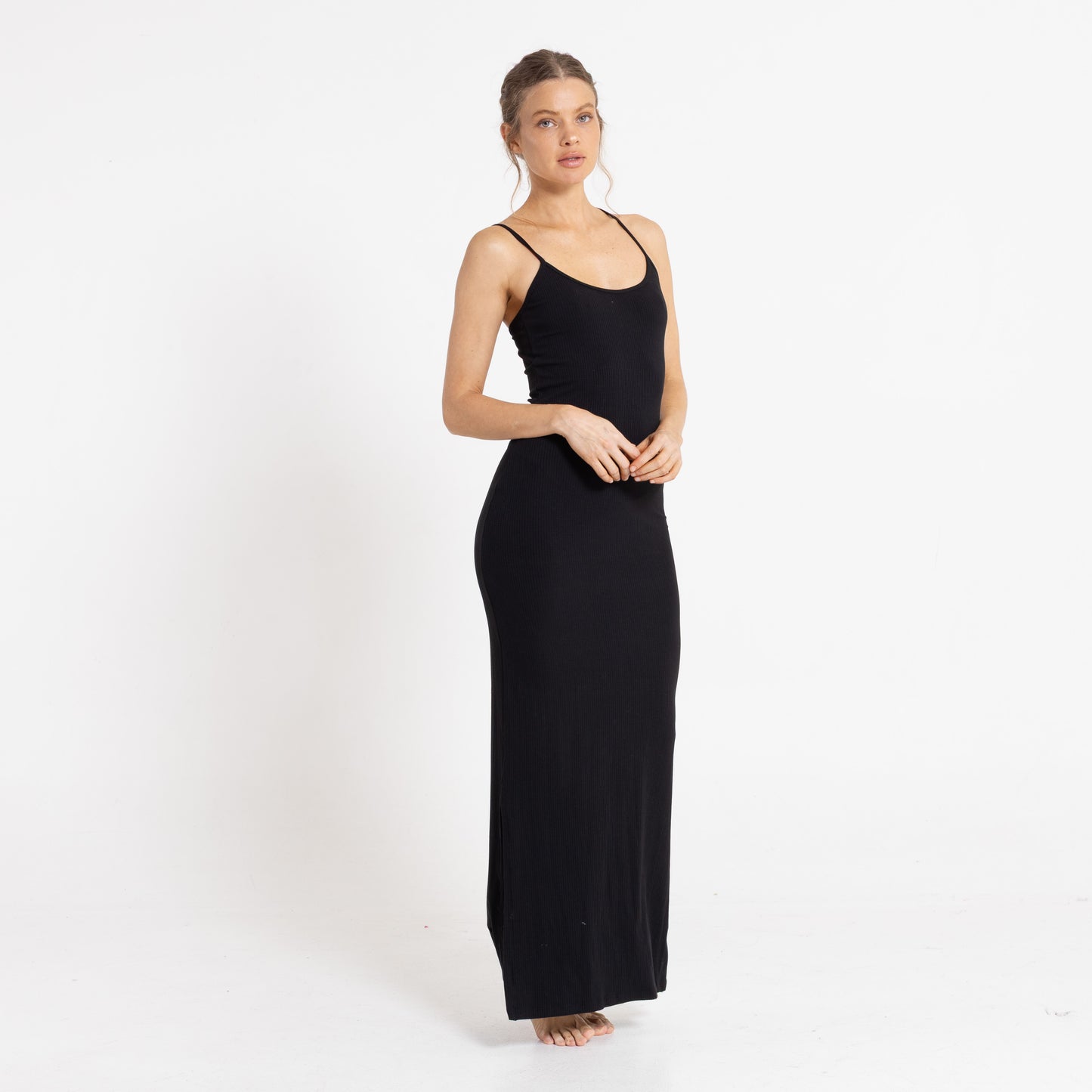 Vestido Rusty Nicky Slip Maxi Dress Ld Black