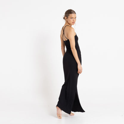 Vestido Rusty Nicky Slip Maxi Dress Ld Black