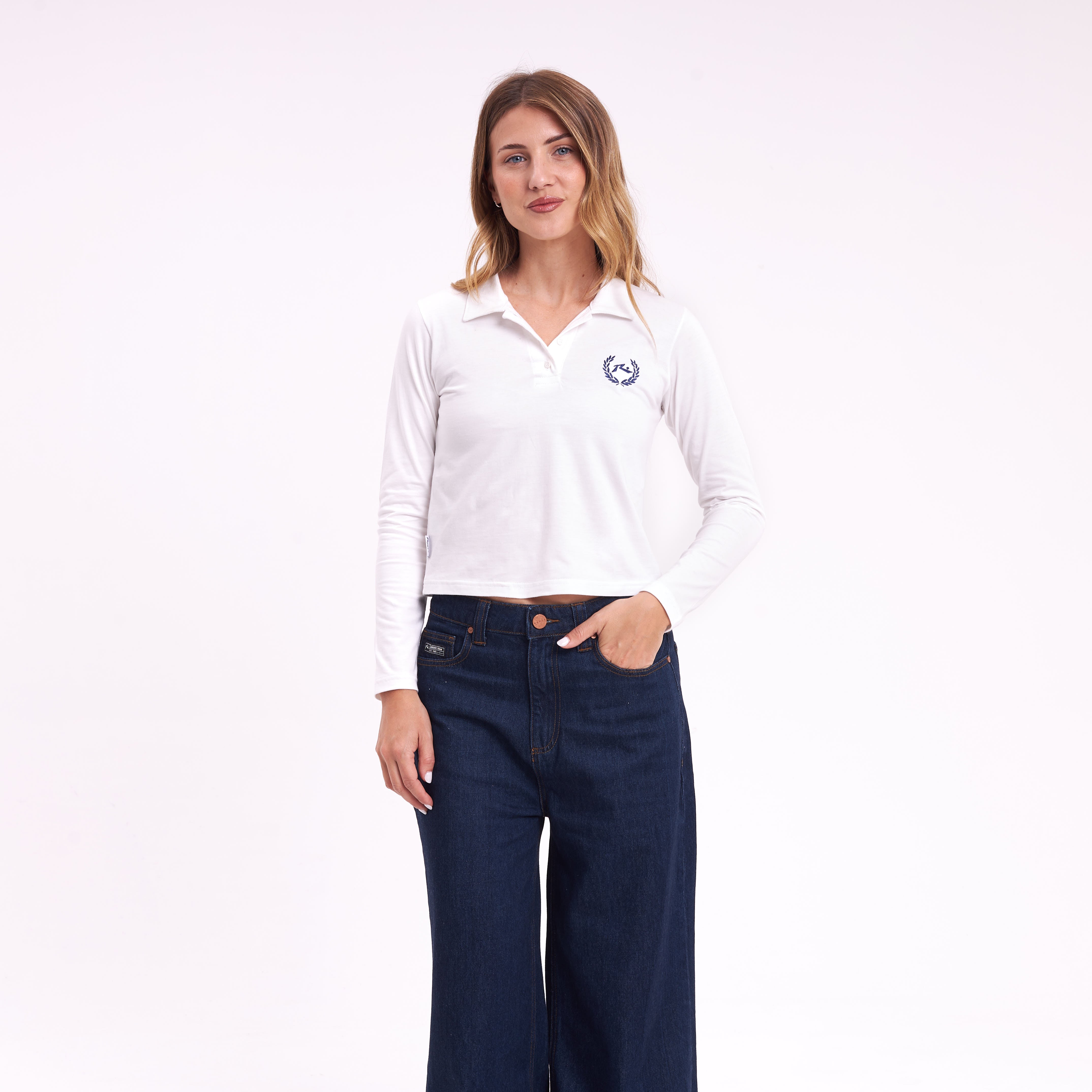 Remera Ml Rusty One And Only Polo Ls Tee White