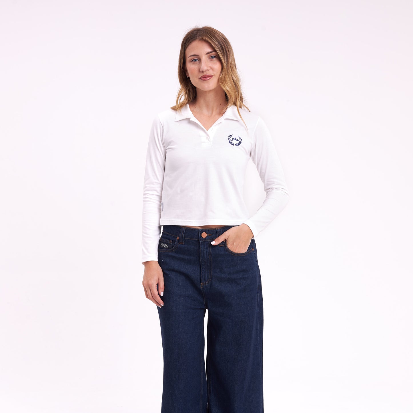 Remera Ml Rusty One And Only Polo Ls Tee White