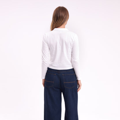 Remera Ml Rusty One And Only Polo Ls Tee White