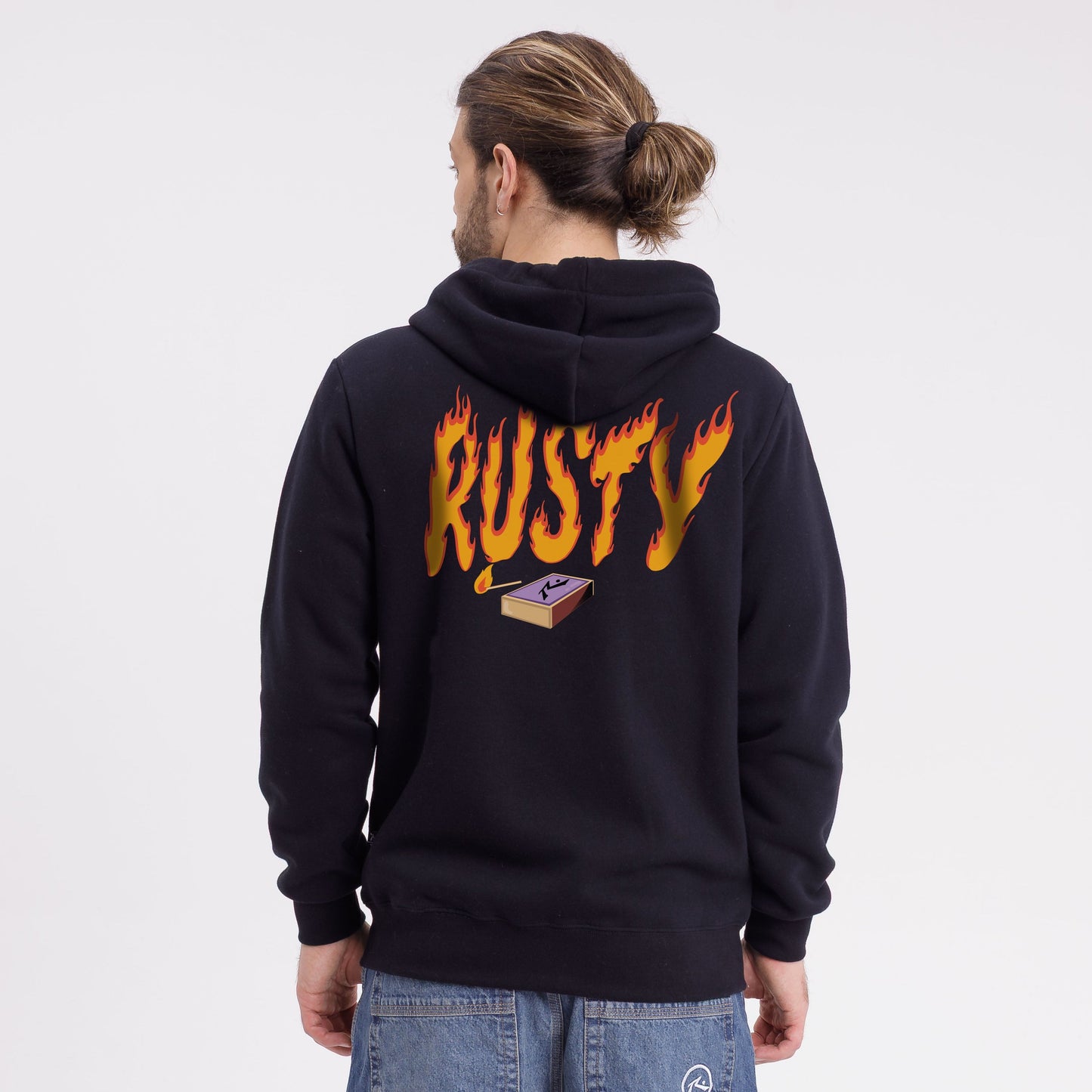 Campera Canguro Rusty On Fire Zh* Black