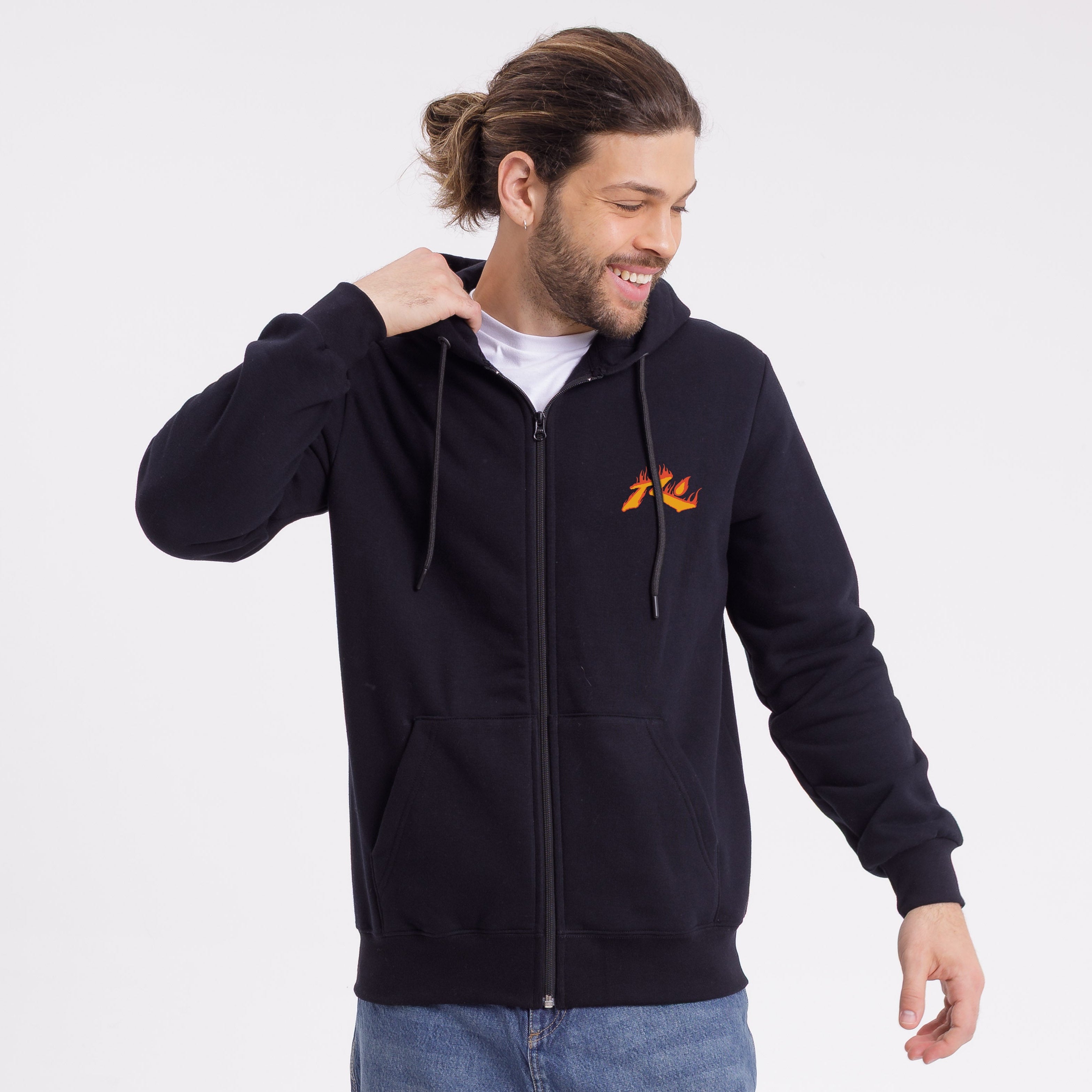 Campera Canguro Rusty On Fire Zh* Black