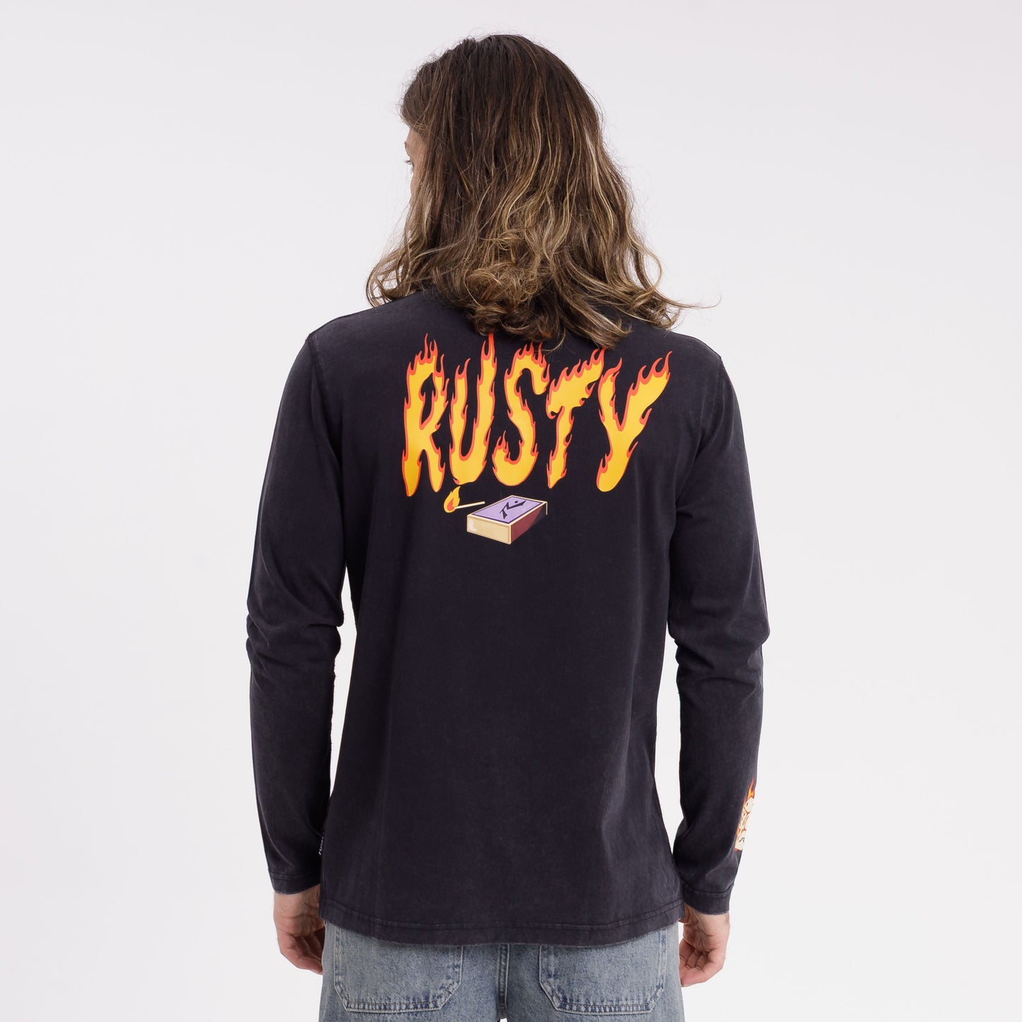 Remera Ml Rusty On Fire Ls Tee Black