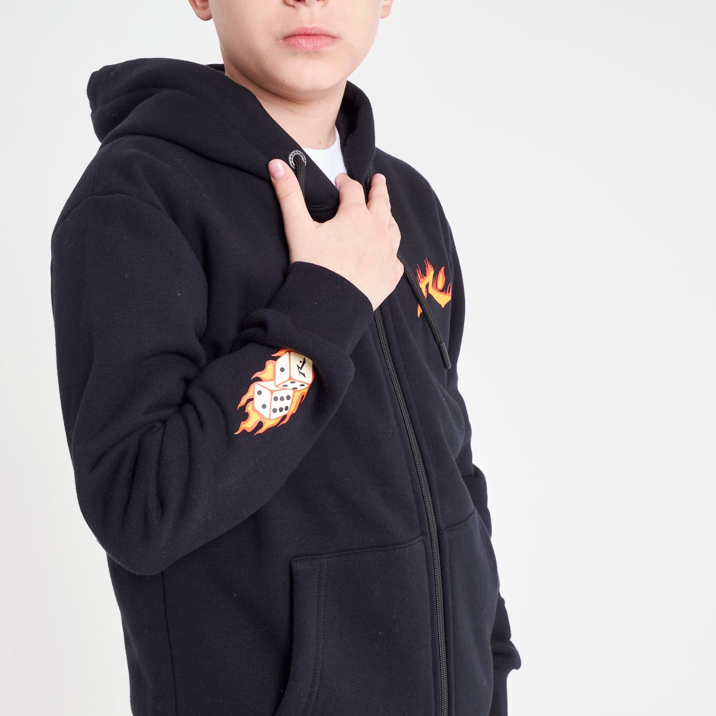 Campera Canguro Rusty On Fire Zh Jr Black