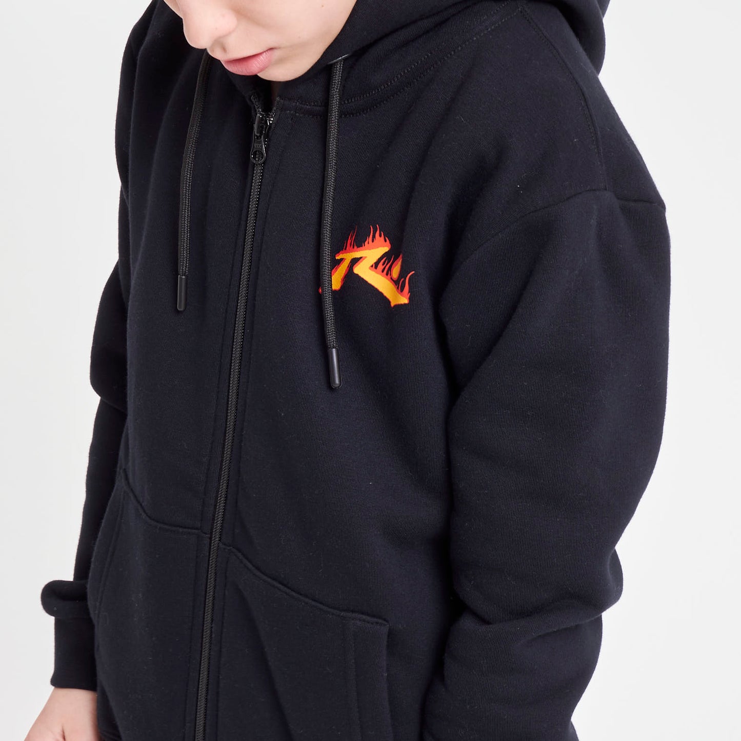 Campera Canguro Rusty On Fire Zh Jr Black