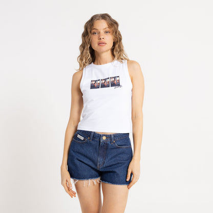 Musculosa Rusty On Holidays Fitted Skimmer Tank Ld Off White