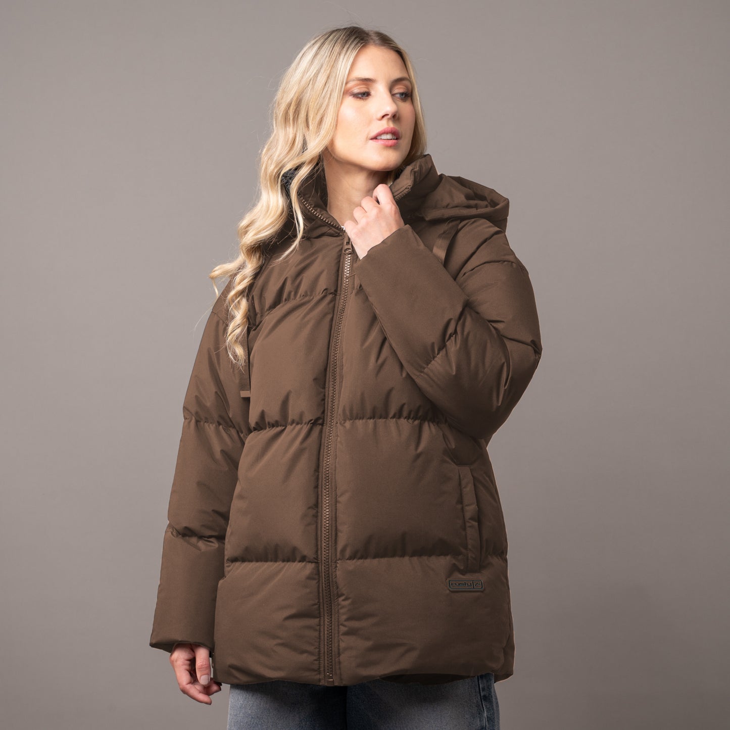 Campera Abrigo Rusty Overnight Puffer Coat Ld Toasted