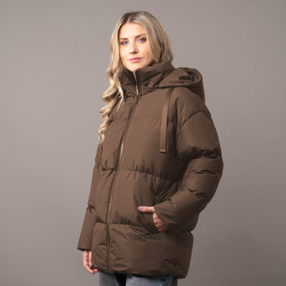 Campera Abrigo Rusty Overnight Puffer Coat Ld Toasted