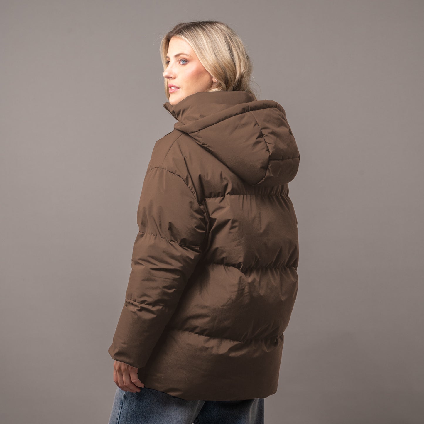 Campera Abrigo Rusty Overnight Puffer Coat Ld Toasted