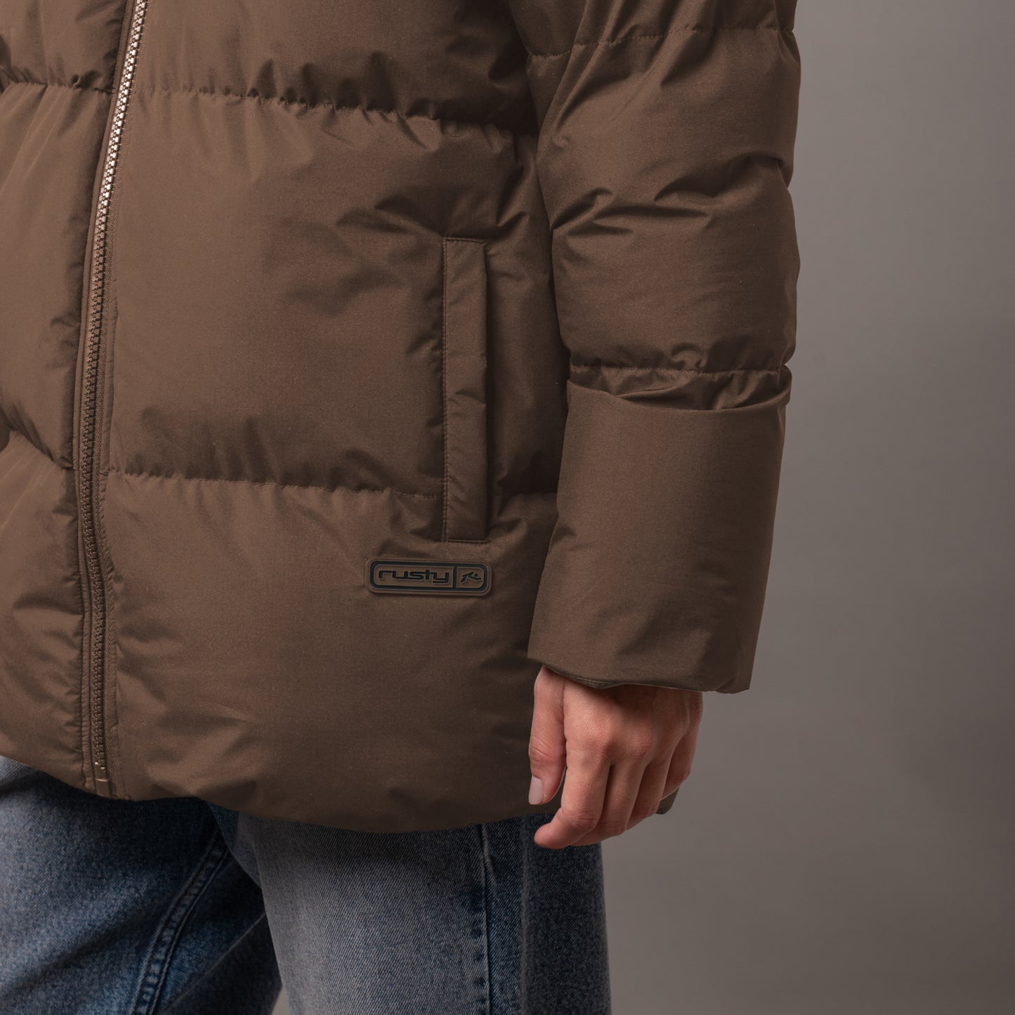Campera Abrigo Rusty Overnight Puffer Coat Ld Toasted